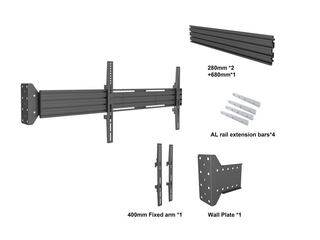 Multibrackets MBFW1U M Pro Series From Wall - (42" - 65") Wall Mount Bracket Multibrackets