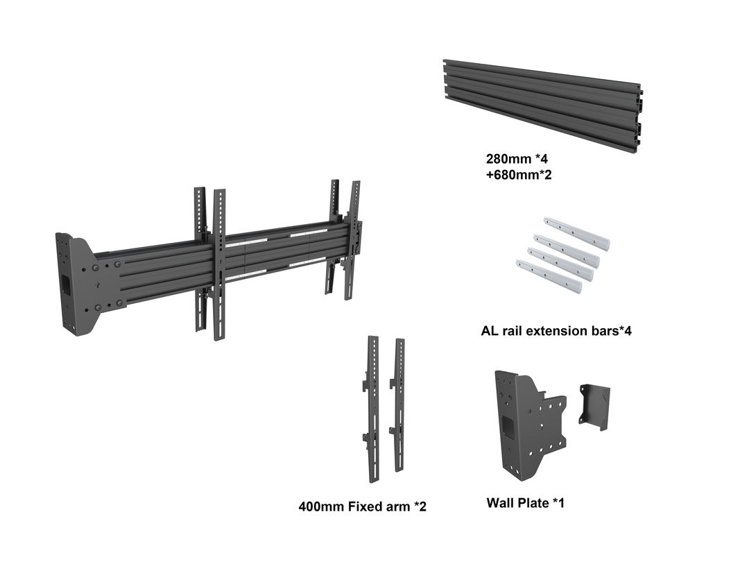 Multibrackets MBFW1UX2 M Pro Series From Wall - (42" - 65") Wall Mount Bracket Multibrackets