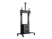 Multibrackets M Public Floorstand Dual Pillar 180 HD with AV Cabinet | For 60" - 100" Screens Mobile Trolley Multibrackets