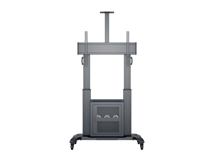 Multibrackets M Public Floorstand Dual Pillar 180 HD with AV Cabinet | For 60" - 100" Screens Mobile Trolley Multibrackets