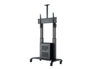 Multibrackets M Public Floorstand Dual Pillar 180 HD with AV Cabinet | For 60" - 100" Screens Mobile Trolley Multibrackets