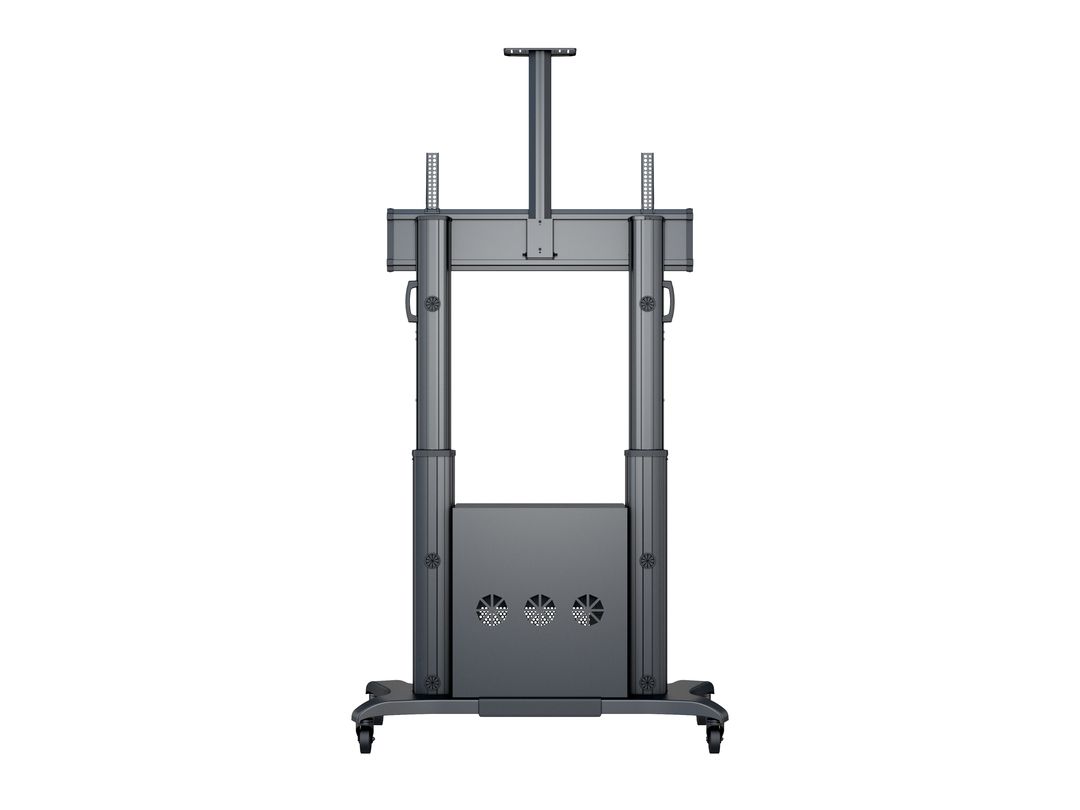 Multibrackets M Public Floorstand Dual Pillar 180 HD with AV Cabinet | For 60" - 100" Screens Mobile Trolley Multibrackets