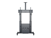 Multibrackets M Public Floorstand Dual Pillar 180 HD with AV Cabinet | For 60" - 100" Screens Mobile Trolley Multibrackets