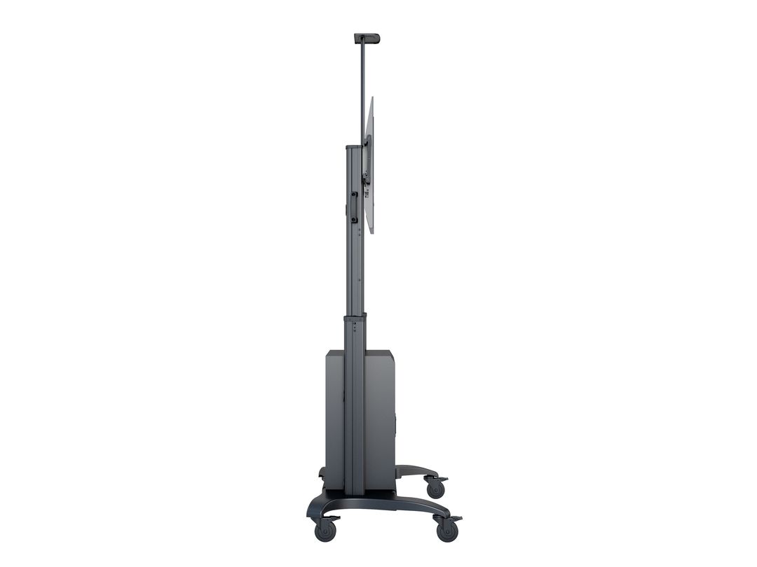 Multibrackets M Public Floorstand Dual Pillar 180 HD with AV Cabinet | For 60" - 100" Screens Mobile Trolley Multibrackets