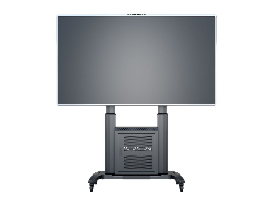 Multibrackets M Public Floorstand Dual Pillar 180 HD with AV Cabinet | For 60" - 100" Screens Mobile Trolley Multibrackets