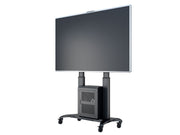 Multibrackets M Public Floorstand Dual Pillar 180 HD with AV Cabinet | For 60" - 100" Screens Mobile Trolley Multibrackets