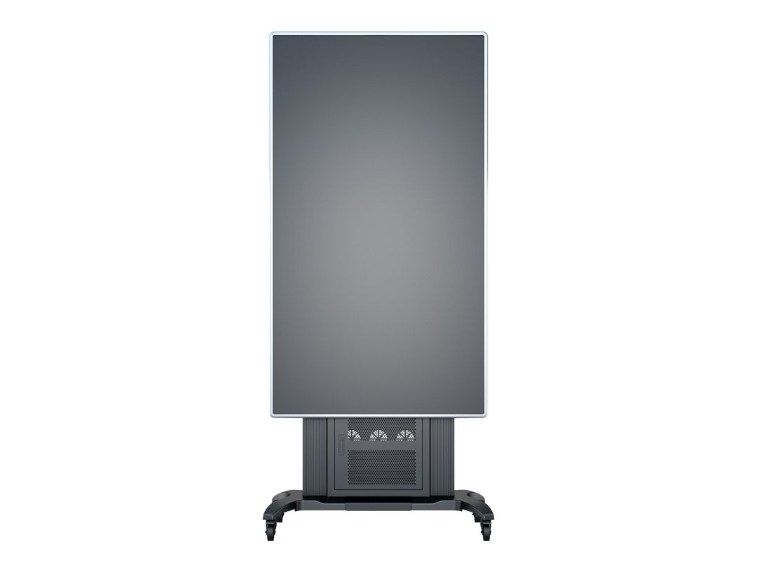 Multibrackets M Public Floorstand Dual Pillar 180 HD with AV Cabinet | For 60" - 100" Screens Mobile Trolley Multibrackets