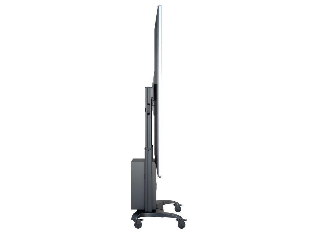 Multibrackets M Public Floorstand Dual Pillar 180 HD with AV Cabinet | For 60" - 100" Screens Mobile Trolley Multibrackets