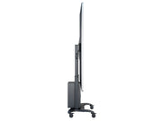 Multibrackets M Public Floorstand Dual Pillar 180 HD with AV Cabinet | For 60" - 100" Screens Mobile Trolley Multibrackets