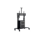 Multibrackets M Public Floorstand Dual Pillar 180 HD with AV Cabinet | For 60" - 100" Screens Mobile Trolley Multibrackets