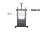 Multibrackets M Public Floorstand Dual Pillar 180 HD with AV Cabinet | For 60" - 100" Screens Mobile Trolley Multibrackets