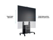 Multibrackets M Public Floorstand Dual Pillar 180 HD with AV Cabinet | For 60" - 100" Screens Mobile Trolley Multibrackets