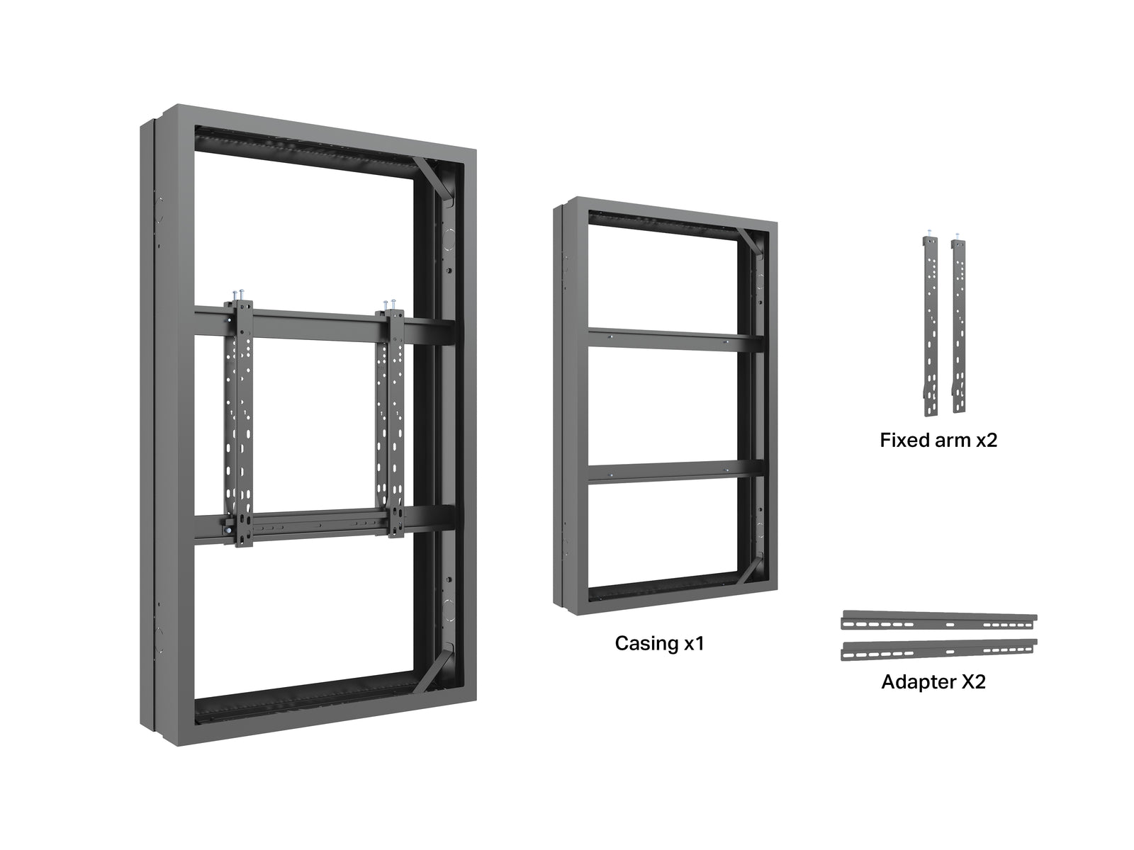 Multibrackets M Pro Series Enclosure 65" Medium B2B Black Signage Display Enclosures Multibrackets