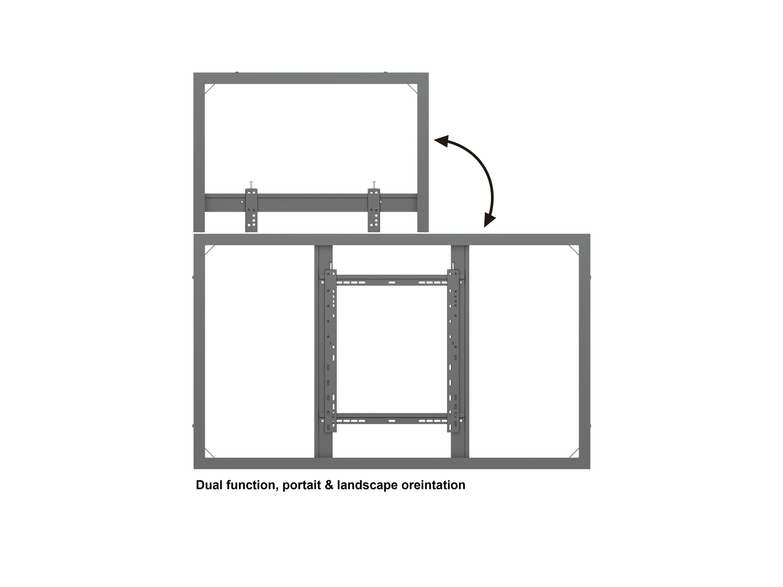 Multibrackets M Pro Series Enclosure 65" Medium B2B Black Signage Display Enclosures Multibrackets