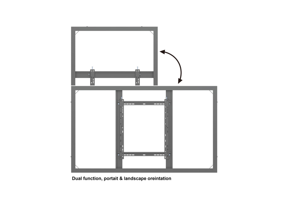 Multibrackets M Pro Series Enclosure 65" Medium B2B Black Signage Display Enclosures Multibrackets