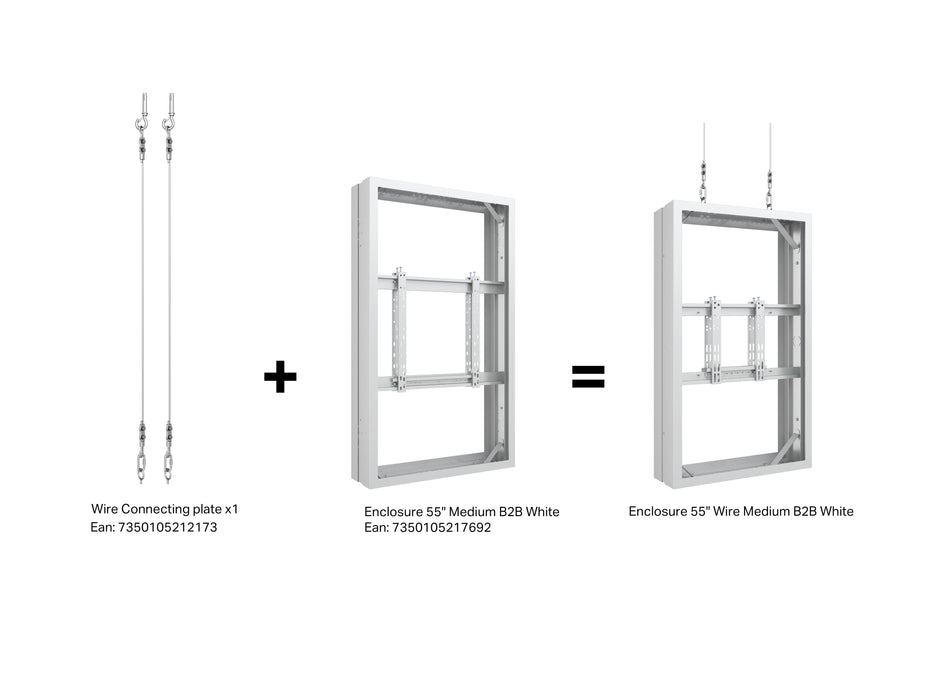 Multibrackets M Pro Series Enclosure 55" Medium B2B White Signage Display Enclosures Multibrackets
