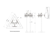 Multibrackets MBF3U M Floorstand Triple Pro - (32"-65") Floor Stand Multibrackets
