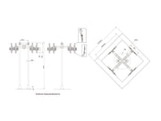 Multibrackets MBF4U M Floorstand Quad Pro - (32"-65") Floor Stand Multibrackets