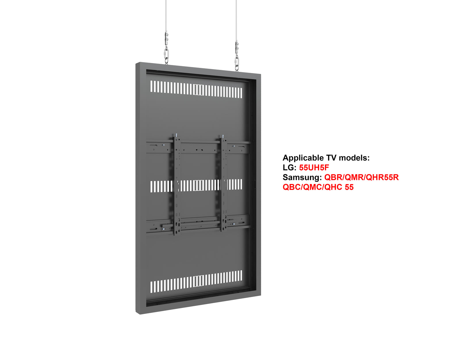 Multibrackets M Pro Series Enclosure 55" Wire Slim Medium Black Signage Display Enclosures Multibrackets