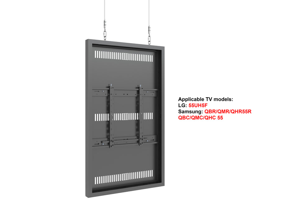 Multibrackets M Pro Series Enclosure 55" Wire Slim Medium Black Signage Display Enclosures Multibrackets