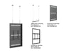Multibrackets M Pro Series Enclosure 55" Wire Slim Medium Black Signage Display Enclosures Multibrackets