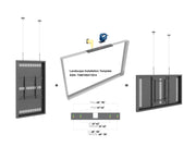 Multibrackets M Pro Series Enclosure 55" Wire Slim Medium Black Signage Display Enclosures Multibrackets