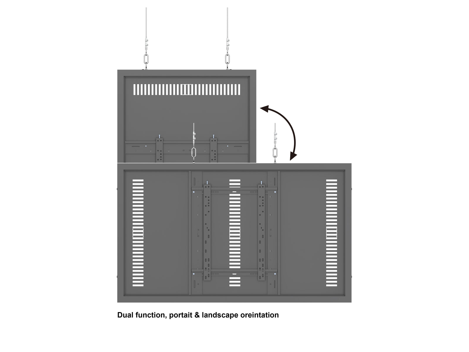 Multibrackets M Pro Series Enclosure 55" Wire Slim Medium Black Signage Display Enclosures Multibrackets
