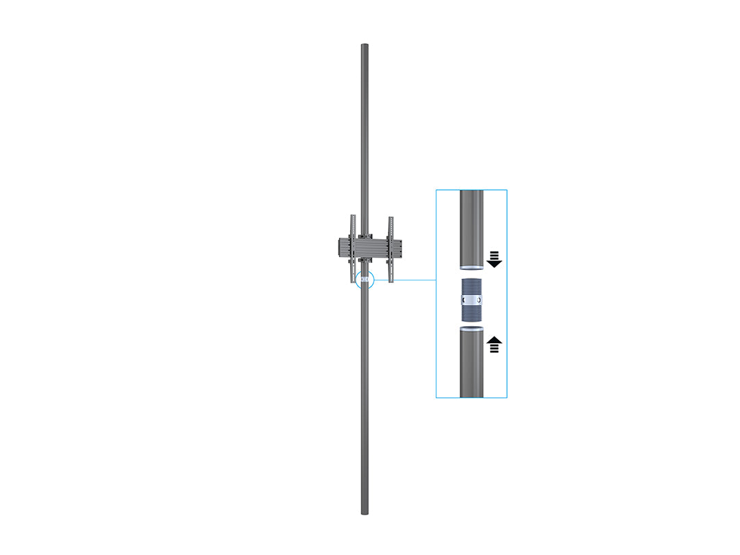 Multibrackets Pro D-Series MBFC1UD M Floor to Ceiling Mount - Up to 32"-65" Screen Floor to Ceiling Display Mount Multibrackets