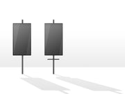 Multibrackets Pro D-Series MBFC1UD M Floor to Ceiling Mount - Up to 32"-65" Screen Floor to Ceiling Display Mount Multibrackets