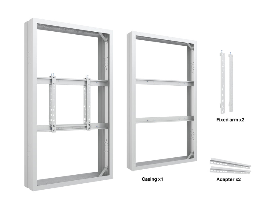 Multibrackets M Pro Series Enclosure 65" Medium B2B White Signage Display Enclosures Multibrackets