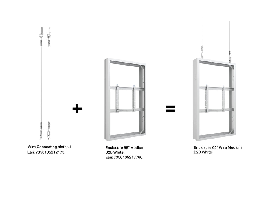 Multibrackets M Pro Series Enclosure 65" Medium B2B White Signage Display Enclosures Multibrackets