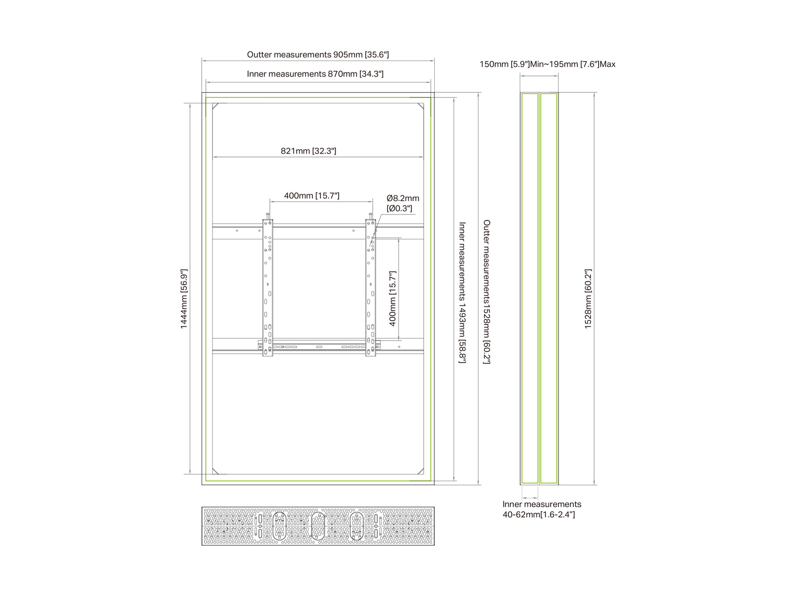Multibrackets M Pro Series Enclosure 65" Medium B2B White Signage Display Enclosures Multibrackets