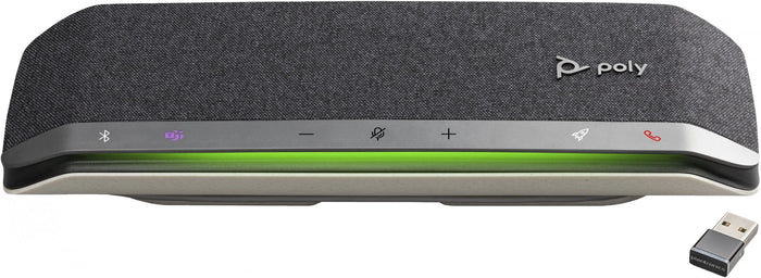 POLY Sync 40+ Microsoft Teams Certified USB-A USB-C Speakerphone +BT700 USB-A Adapter | 77P36AA Audio Conferencing System Poly