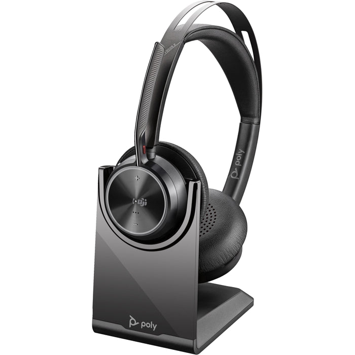 Poly Voyager Focus 2 Microsoft Teams Certified with Charge Stand Headset | 77Y87AA Headset Poly