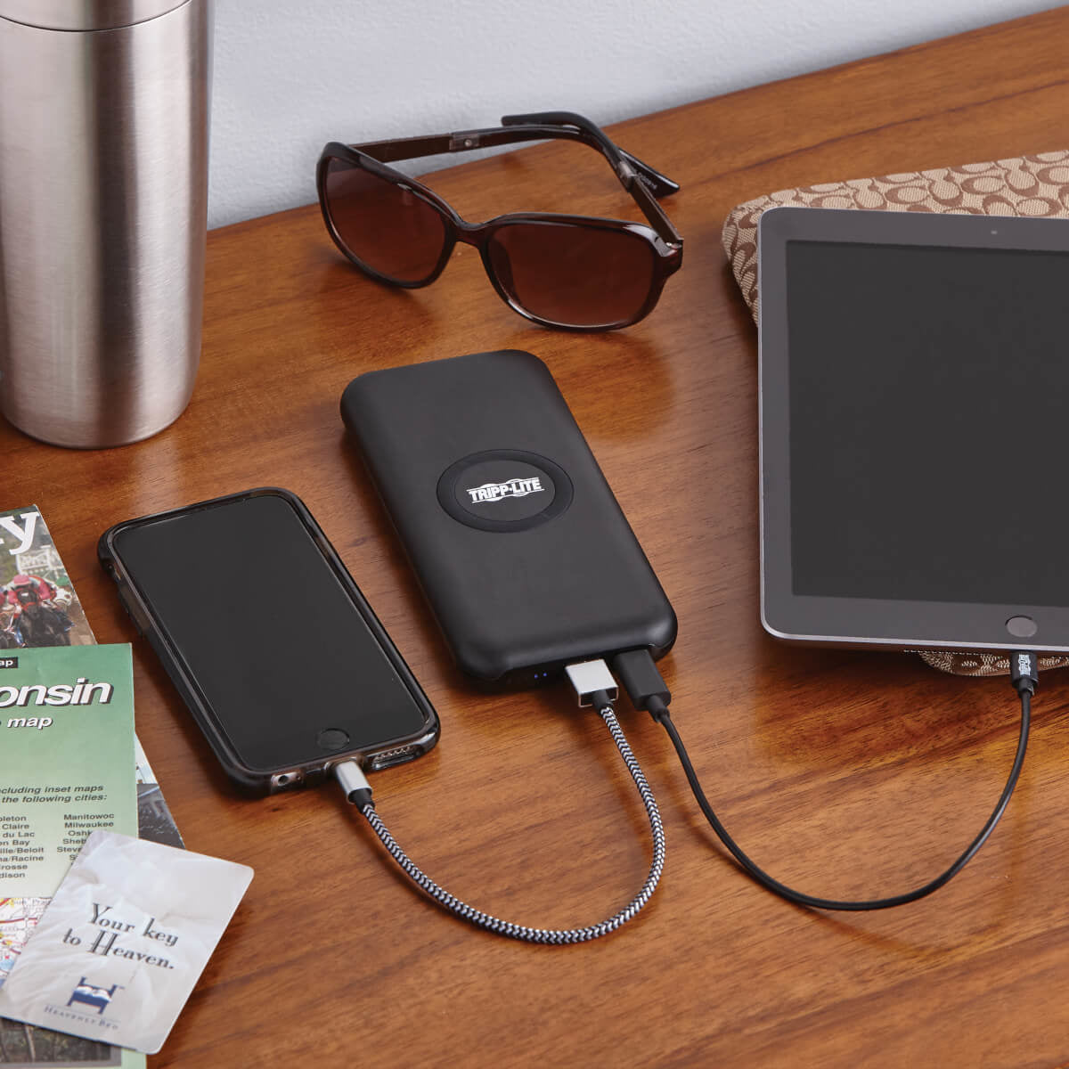Tripp Lite Portable Wireless Charging Power Bank 10,000 mAh | UPB-10K0-1U1CQ Power & Charging Tripp Lite