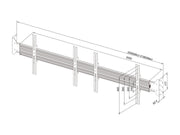 Multibrackets Fixed 32"-75" Pro Series Wall-to-Wall Display Mount For 2 Screens Wall Mount Bracket Multibrackets