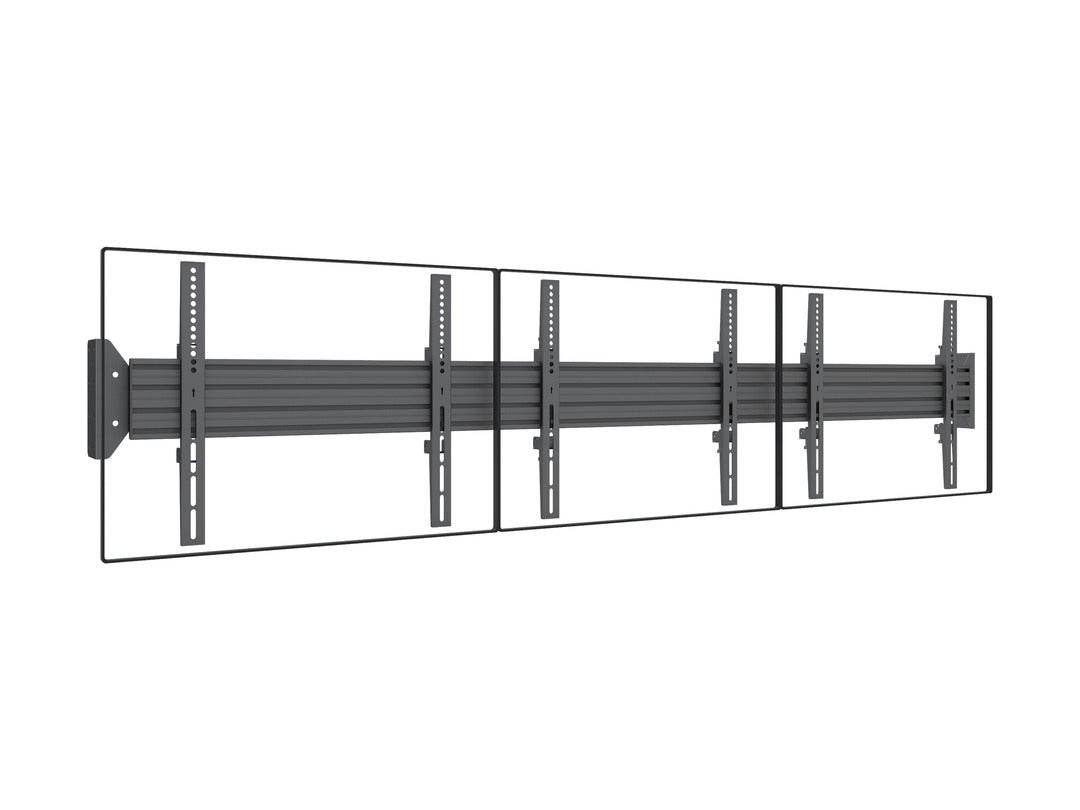 Multibrackets Fixed 32"-75" Pro Series Wall-to-Wall Display Mount For 3 Screen Wall Mount Bracket Multibrackets