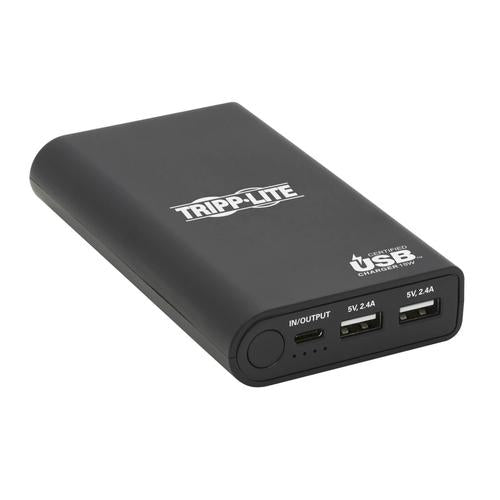 Tripp Lite Portable Charger Lithium-Ion 10.050mAh Power Bank, Black | UPB-10K0-2U1C Power & Charging Tripp Lite