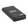 Tripp Lite Portable Charger Lithium-Ion 10.050mAh Power Bank, Black | UPB-10K0-2U1C