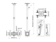 Multibrackets MBC1UX2 Display Ceiling Mount Pro Ceiling Mount Bracket Multibrackets