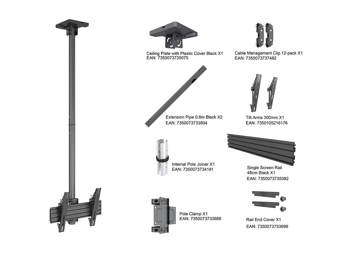 Multibrackets MBC1U Display Ceiling Mount Pro Ceiling Mount Bracket Multibrackets
