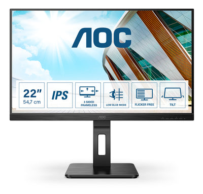 AOC 22" 75Hz Full HD IPS Monitor | 22P2Q Desktop Monitor AOC