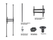 Multibrackets MBFC2P1UHD M Floor to Ceiling Mount Pro - Up to 65"-100" Screen Floor to Ceiling Display Mount Multibrackets
