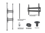 Multibrackets MBFC2P2UHD M Floor to Ceiling Mount Pro - Up to 65"-100" Screen Floor to Ceiling Display Mount Multibrackets
