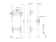 Multibrackets MBFC2P2UHD M Floor to Ceiling Mount Pro - Up to 65"-100" Screen Floor to Ceiling Display Mount Multibrackets