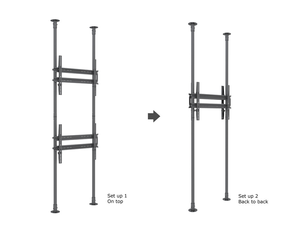 Multibrackets MBFC2P2UHD M Floor to Ceiling Mount Pro - Up to 65"-100" Screen Floor to Ceiling Display Mount Multibrackets