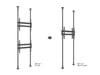 Multibrackets MBFC2P2UHD M Floor to Ceiling Mount Pro - Up to 65"-100" Screen