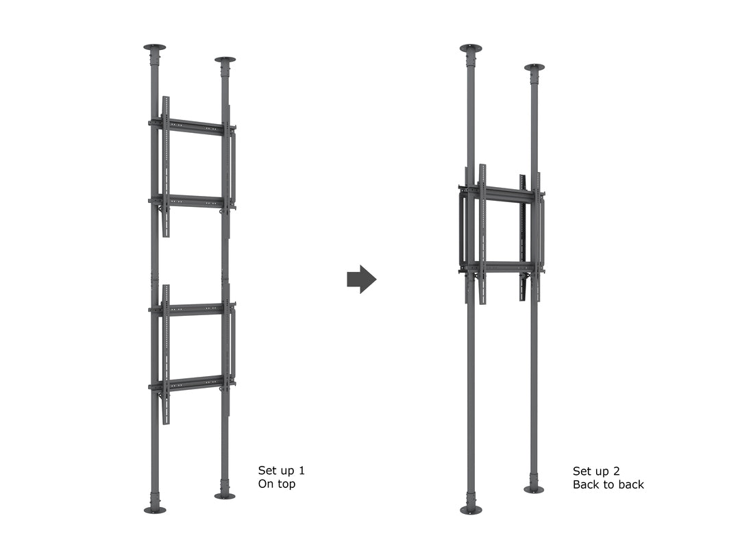 Multibrackets MBFC2P2UPHD M Floor to Ceiling Mount Pro - Up to 55"-75" Screen Floor to Ceiling Display Mount Multibrackets