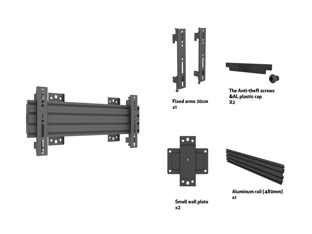 Multibrackets MBSTH1U Fixed M Wallmount Pro - (400x200) Wall Mount Bracket Multibrackets