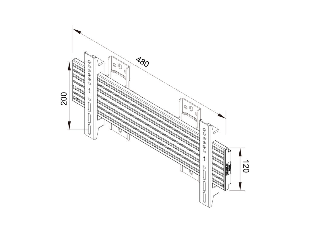 Multibrackets MBSTH1U Fixed M Wallmount Pro - (400x200) Wall Mount Bracket Multibrackets